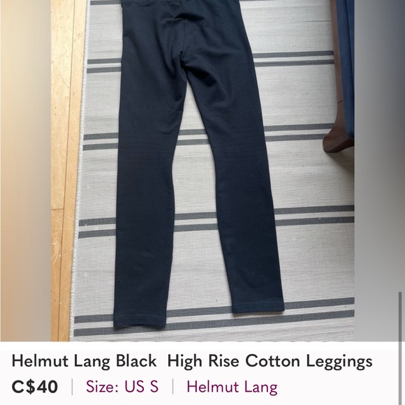 helmut lang cotton legging size s grey - Picture 7 of 7